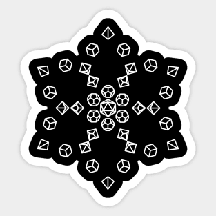 Flower Polyhedral Dice Sticker